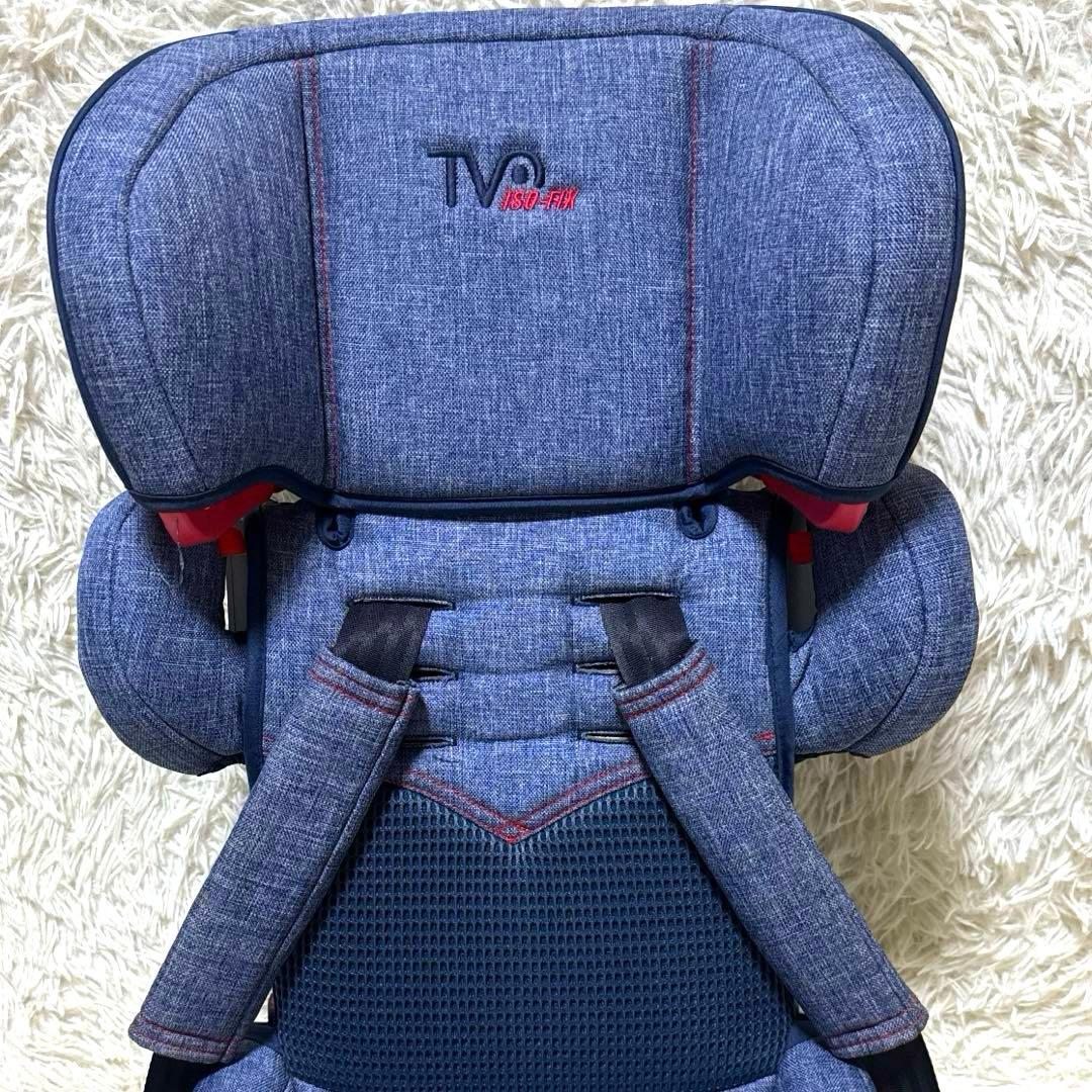 美品‼︎ 日本育児 ISOFIX・シートベルト トラベルベストEC Fix デニム