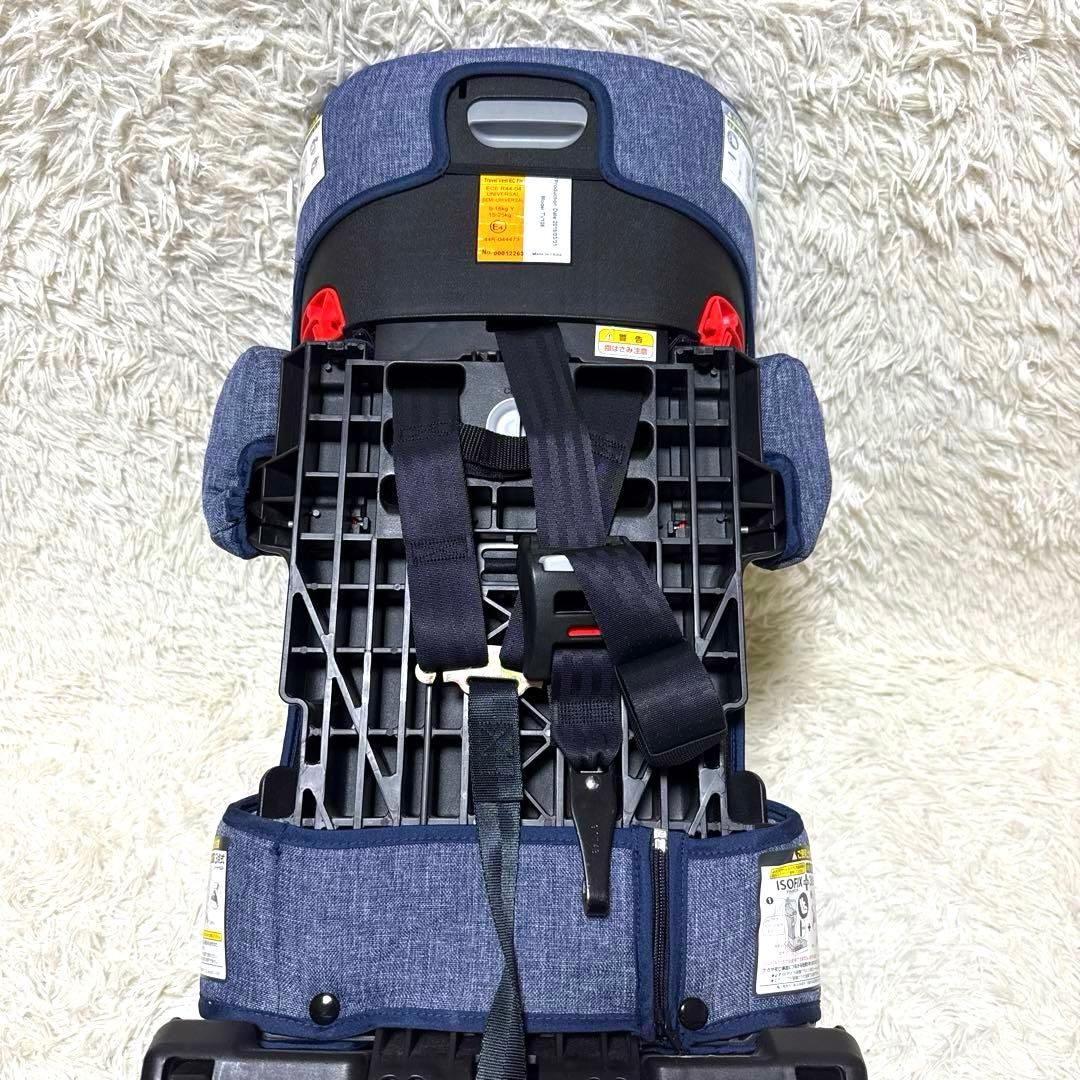美品‼︎ 日本育児 ISOFIX・シートベルト トラベルベストEC Fix デニム