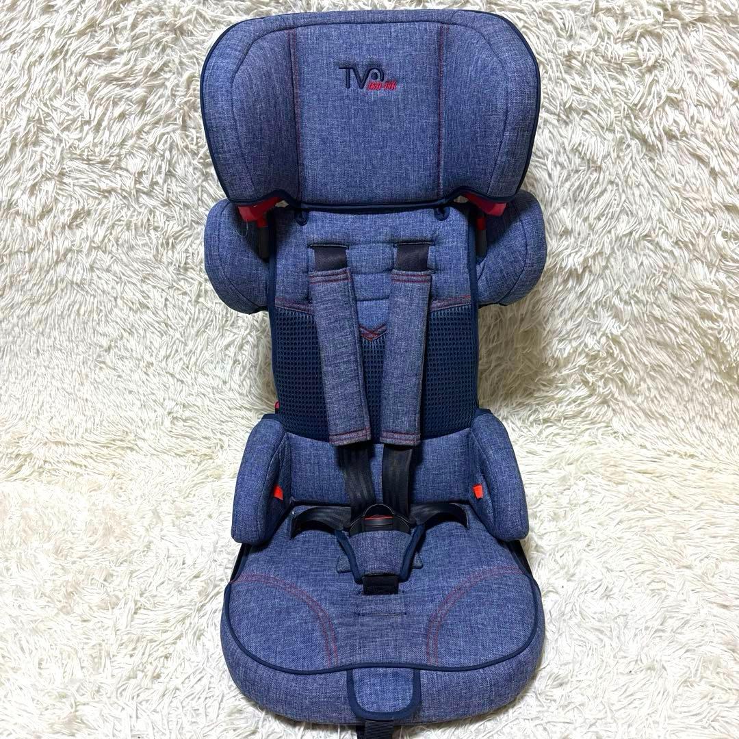 美品‼︎ 日本育児 ISOFIX・シートベルト トラベルベストEC Fix デニム