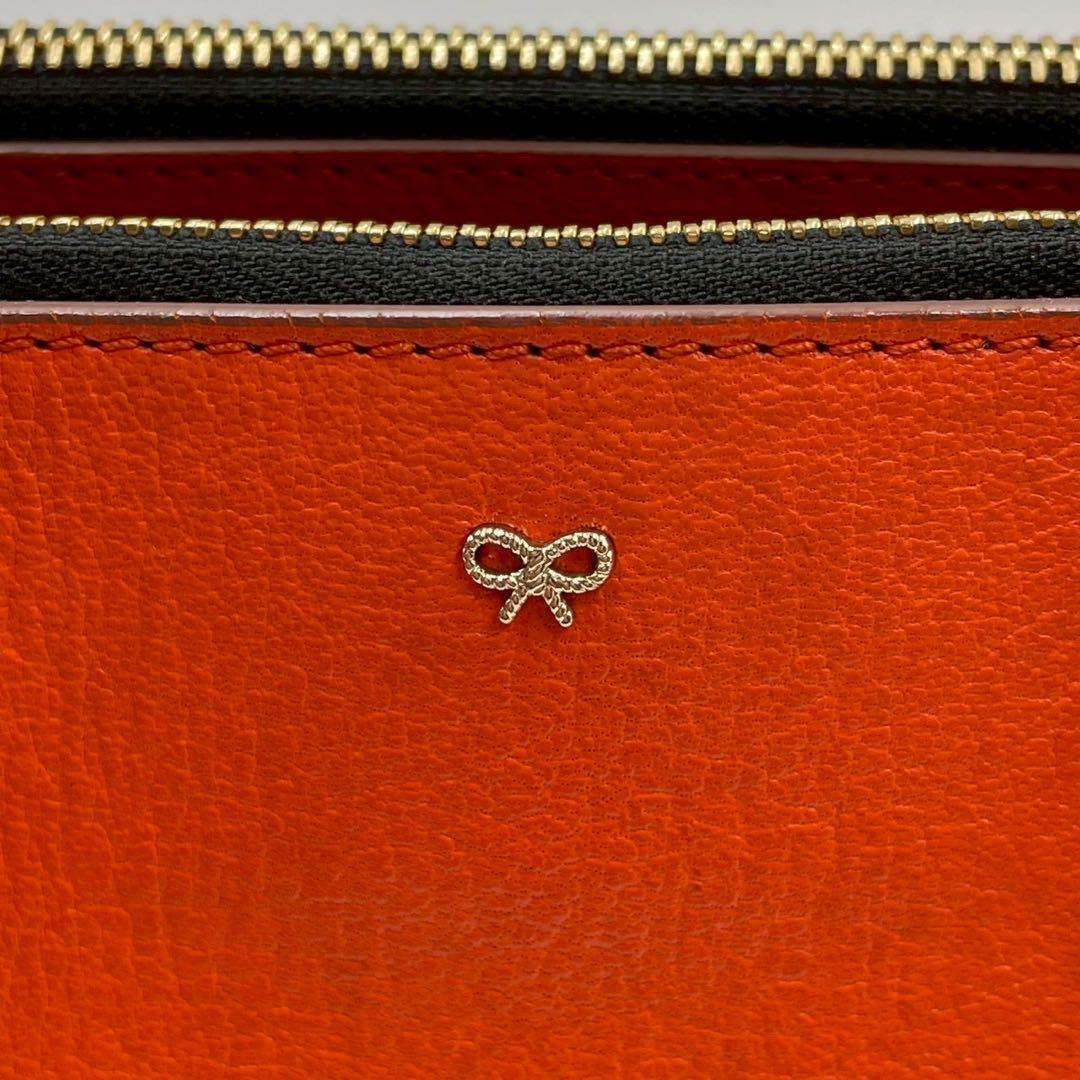 極美品　アニヤハインドマーチ　2way ハンドバッグ　レザー　タッセル　オレンジ