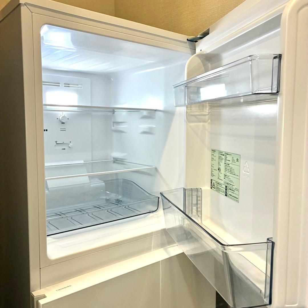 TWINBIRD 右開き/ 2ドア冷凍冷蔵庫【2023年製】