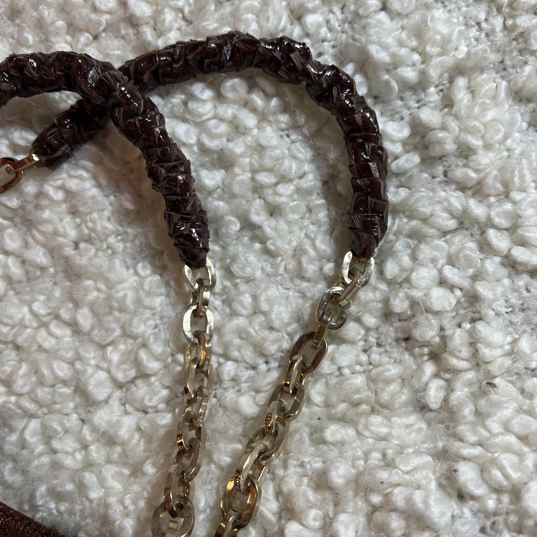 ジミーチュウ フリンジショルダーバック ブラウン