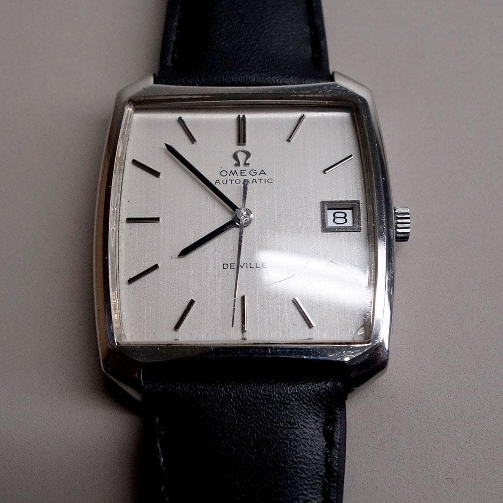 OMEGA DE VILLE オメガ デビル スクエア デイト 自動巻き メンズ