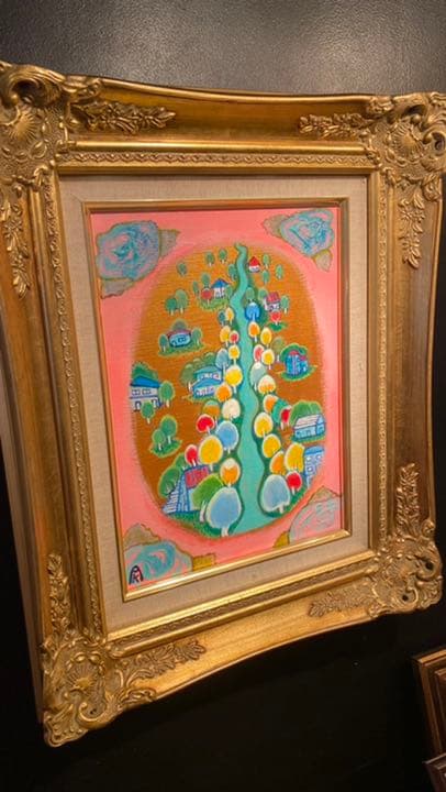 【アクリル画】 商品名 「小判川2」  新品未使用品  4号額付き