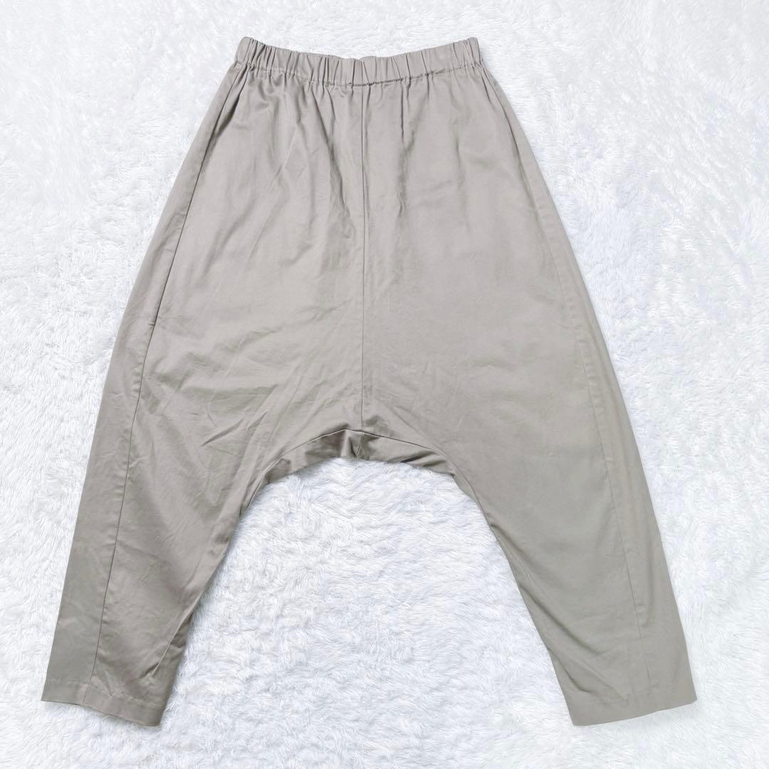 【美品】ミズイロインド〈日本製〉ストレッチ生地サルエルイージーパンツFベージュ