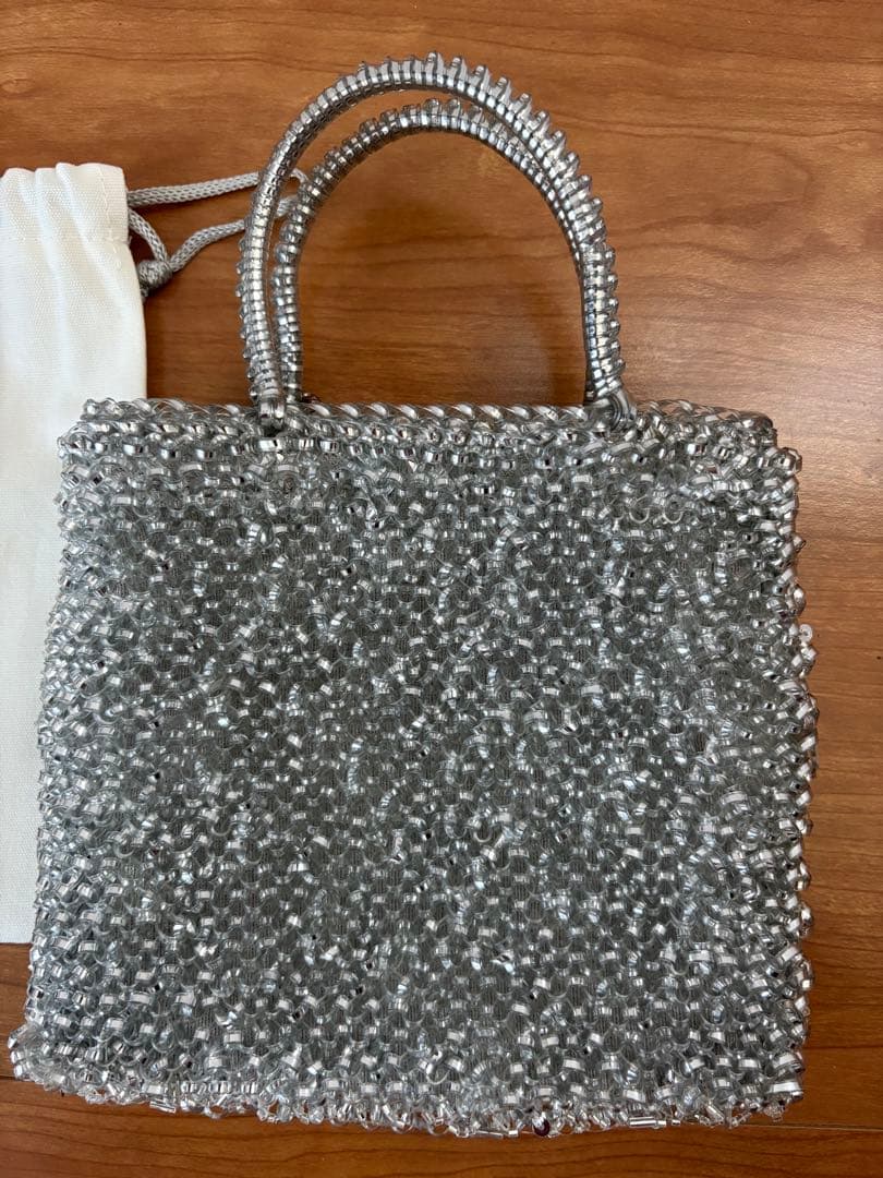 ❤︎　ANTEPRIMA ペルラ グリッター/スクエア スモール/シルバー