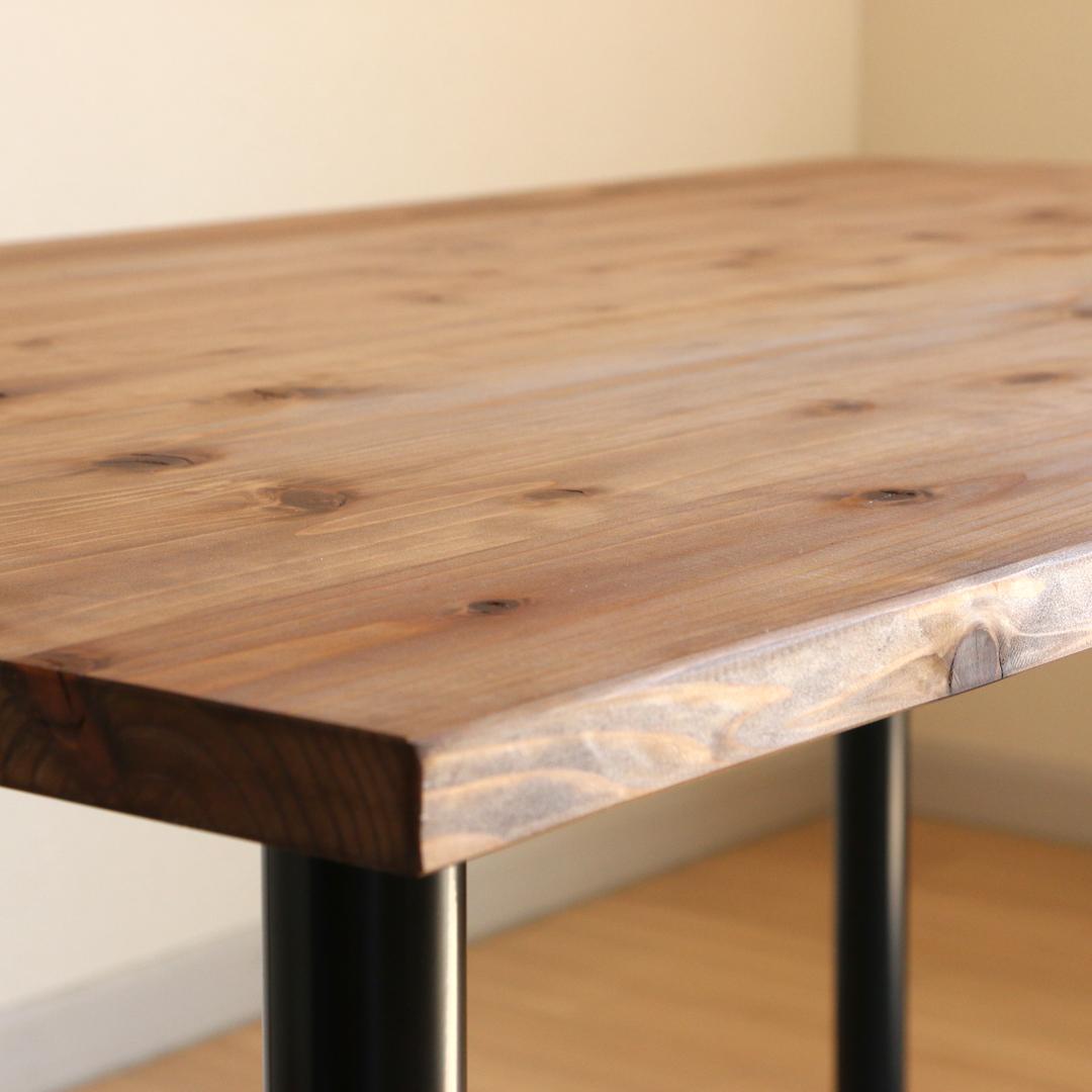 パソコンデスク 机 木製 無垢材（幅120×奥行70×厚さ2.5）