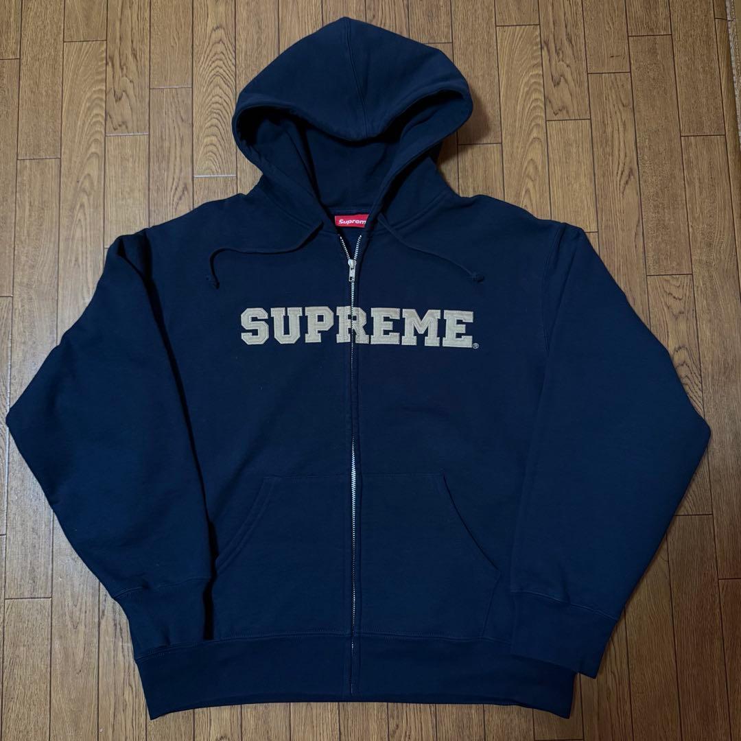 CollegiateAppliquéZipUp HoodedSweatshirt