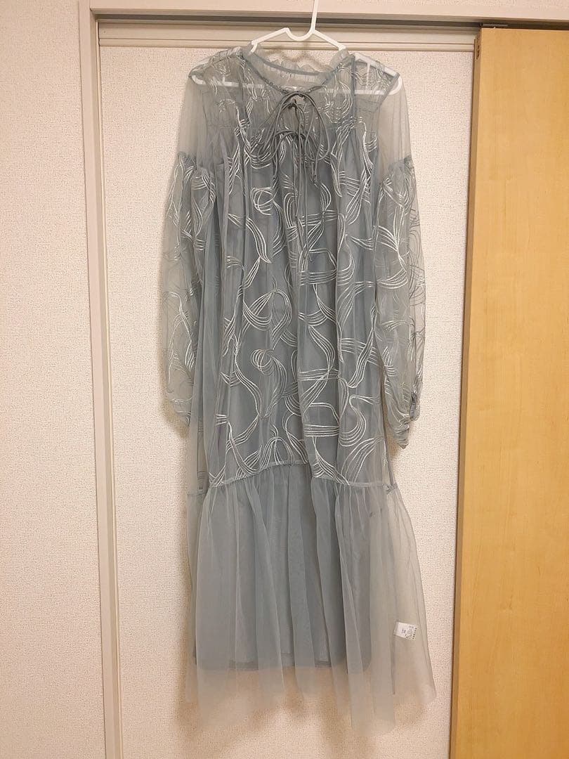 Dorry Doll リボン刺繍ギャザードレス