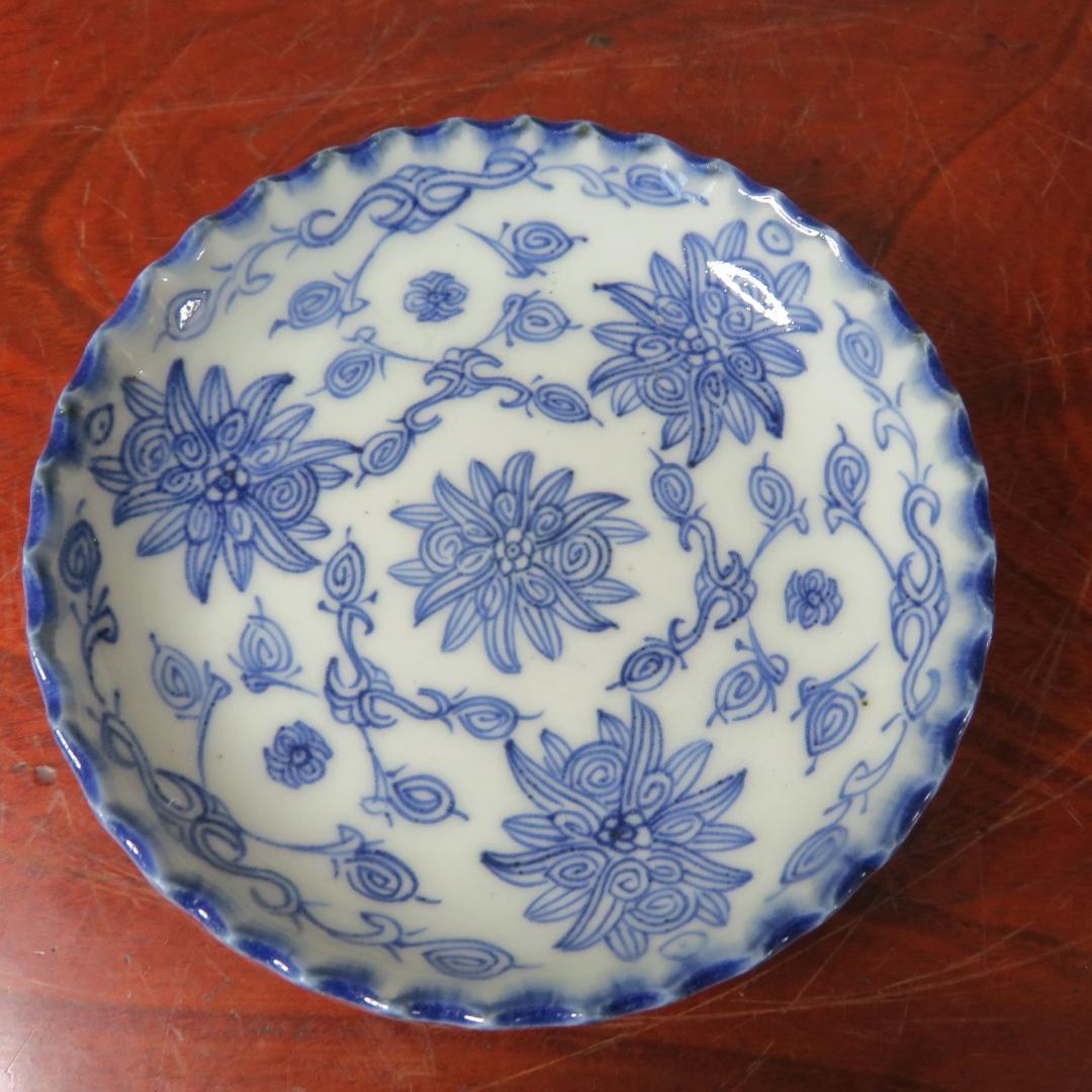 古伊万里 染付 小皿5枚 ほぼ無傷 極美品 蔵出し 初だし 手塩皿 中国写し