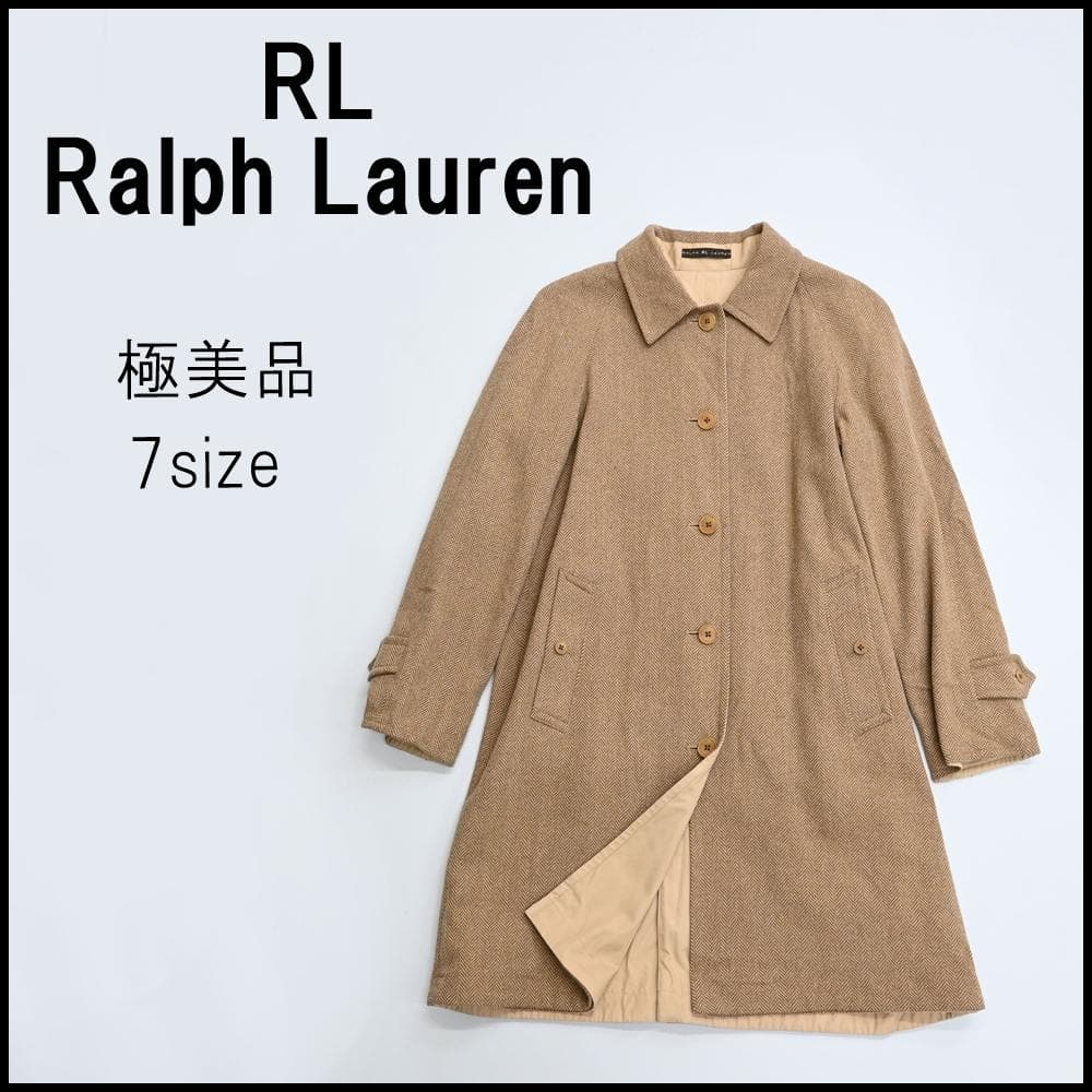 48562☆年 アールエルラルフローレン リバーシブルコート ヘリンボーン