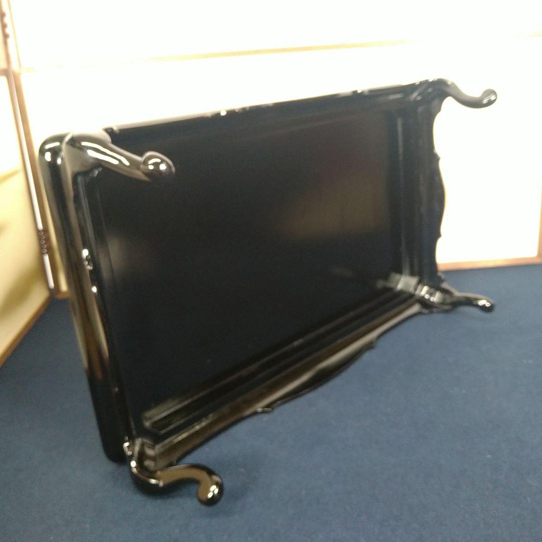 AC27 輪島塗 平卓 沈金 蒔絵 唐草 香炉台 花台 盆栽台 木製 漆塗り