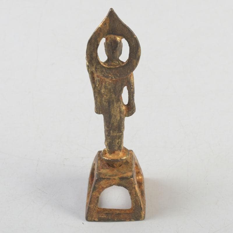 #1993 仏教美術　古銅鍍金　朝鮮仏　仏像　置物　V　9578