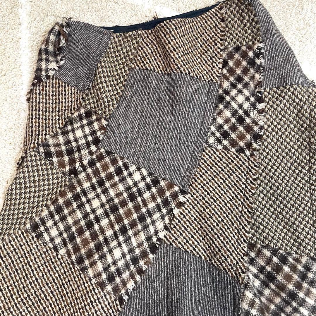 tricot COMME des GARCONS パッチワークスカート　フレア