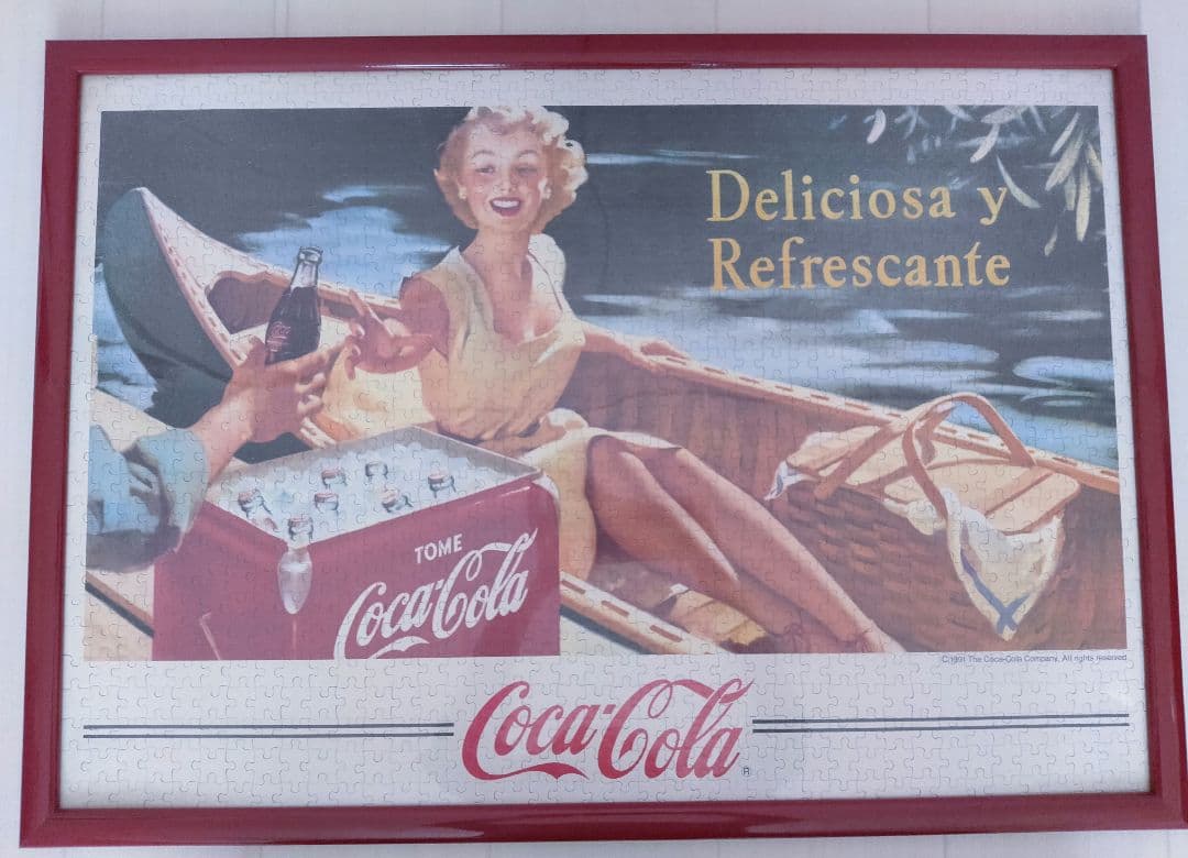 完成品 ジグソーパズル 1000ピース コカ・コーラ フレーム付き - メルカリ