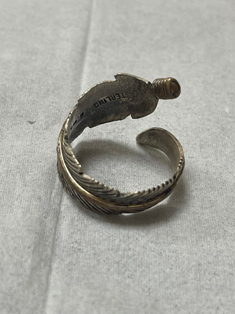 作家 H. MACE フェザー リング シルバー925 Sterling