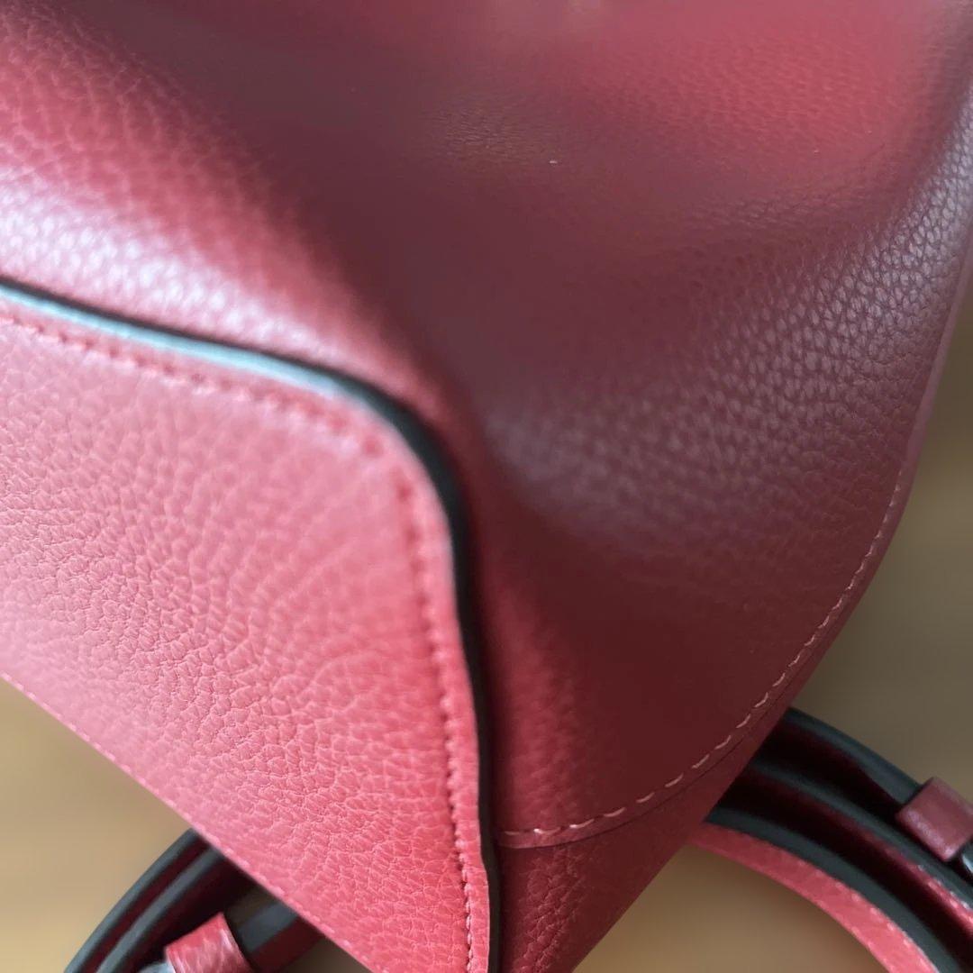 コーチ COACHスモールタウンバケットショルダー・ハンドバッグ2way レッド