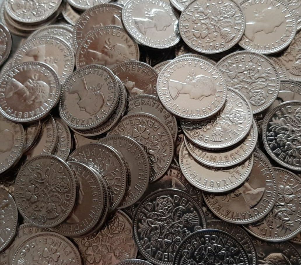 英国幸せのシックスペンス イギリス 40枚セットラッキー6ペンス ブリティッシュ