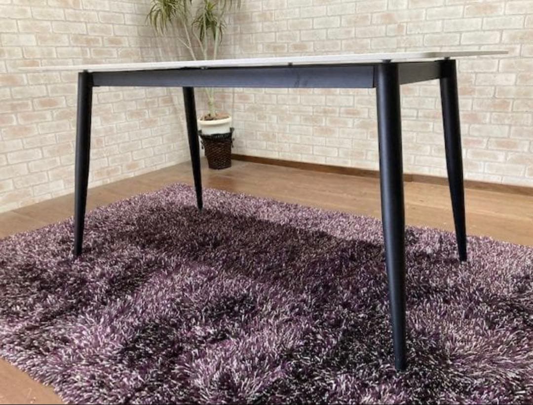 ダイニングテーブルセット　セラミック　４人掛け　ホワイト