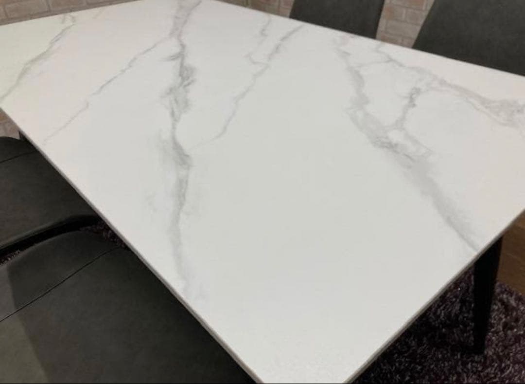 ダイニングテーブルセット　セラミック　４人掛け　ホワイト