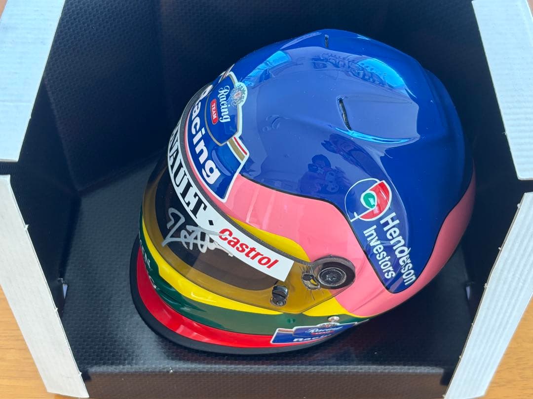 直筆サイン入り J.ヴィルヌーヴ 1/2 ウィリアムズ ヘルメット