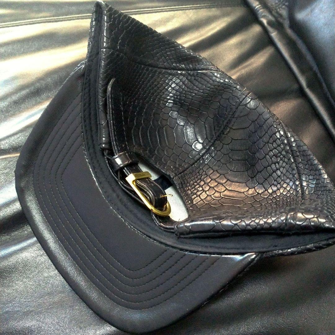 t-pablow着用 レザーパイソン キャップ BADHOP last nest - メルカリ