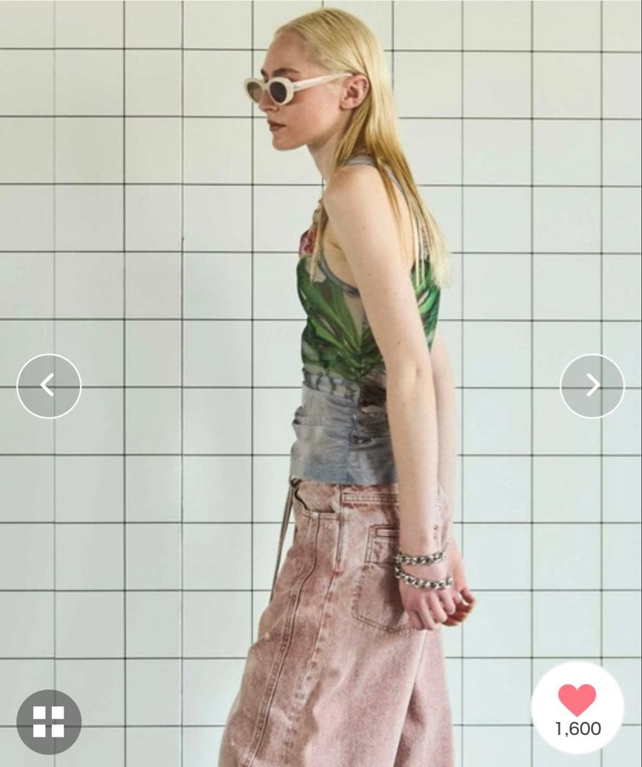 メゾンスペシャル チューリップギャザーメッシュタンクトップ