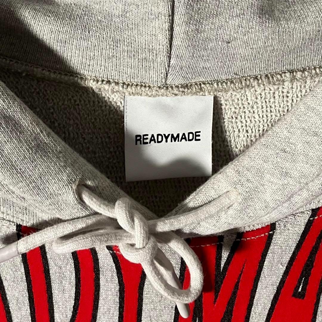 【入手困難】READY MADE レディメイド☆カレッジロゴスウェットパーカーL