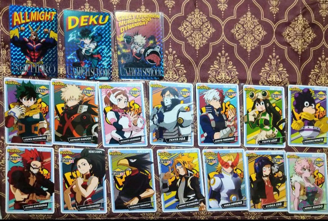 ヒーローズチップス2 カード フルコンプ オールマイト 緑谷 爆豪 轟 ヒロアカ