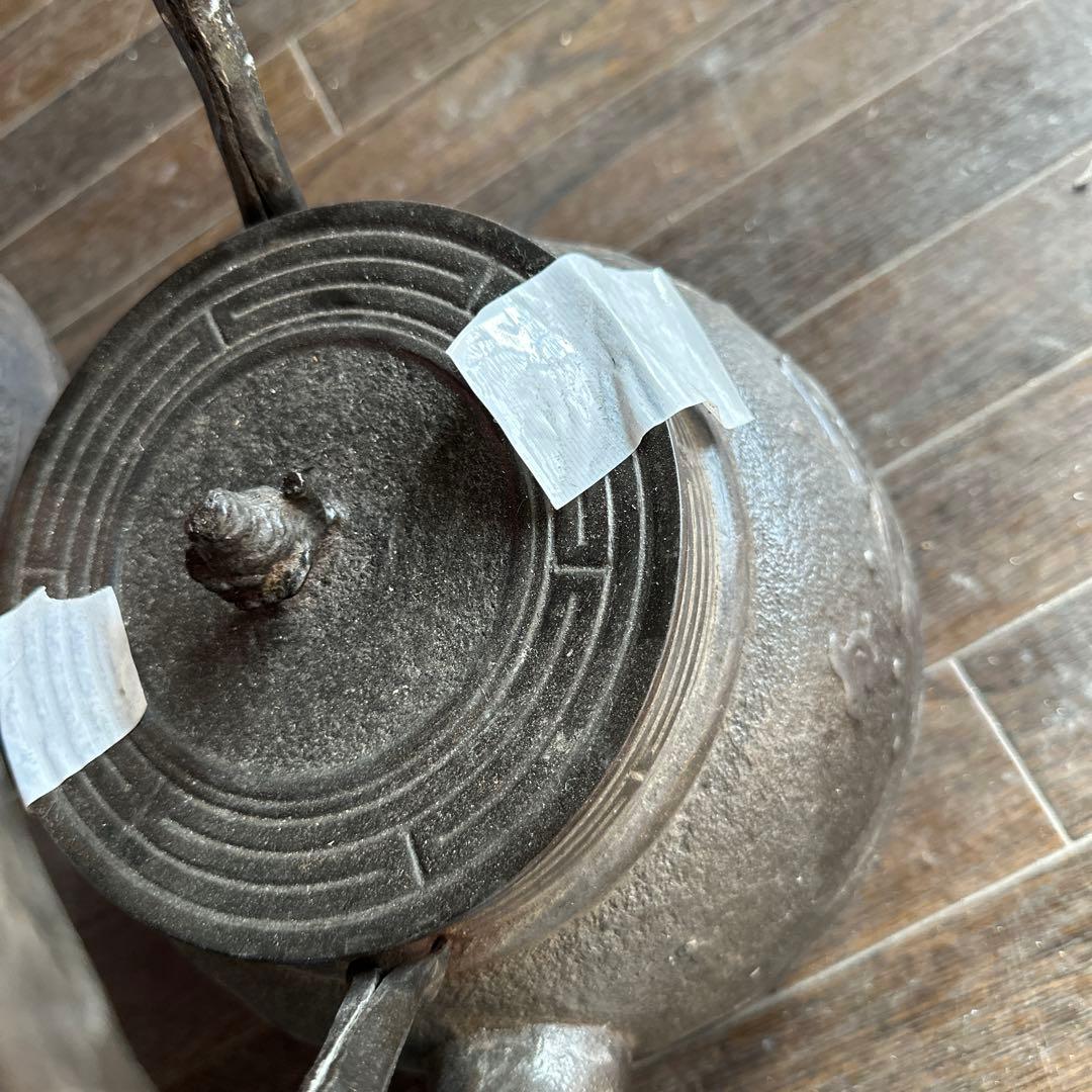 大きい南部鉄瓶海柄