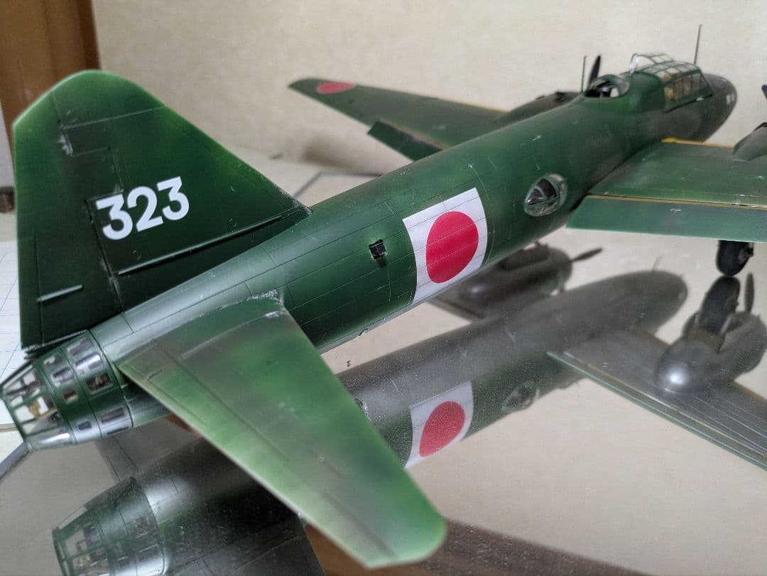 プロペラ回ります。タミヤ1/48完成品『一式陸攻11型』山本長官搭乗