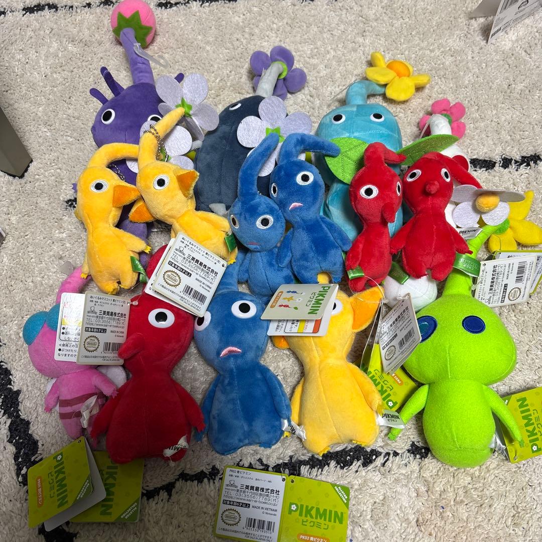 ピクミン ぬいぐるみ まとめ売り レトロ 三英貿易 つめつめ消しゴム