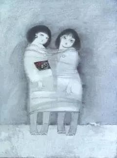 油絵 菅家令子 絵画インテリア額付(青緑＋金色の枠) F4-42023雪国