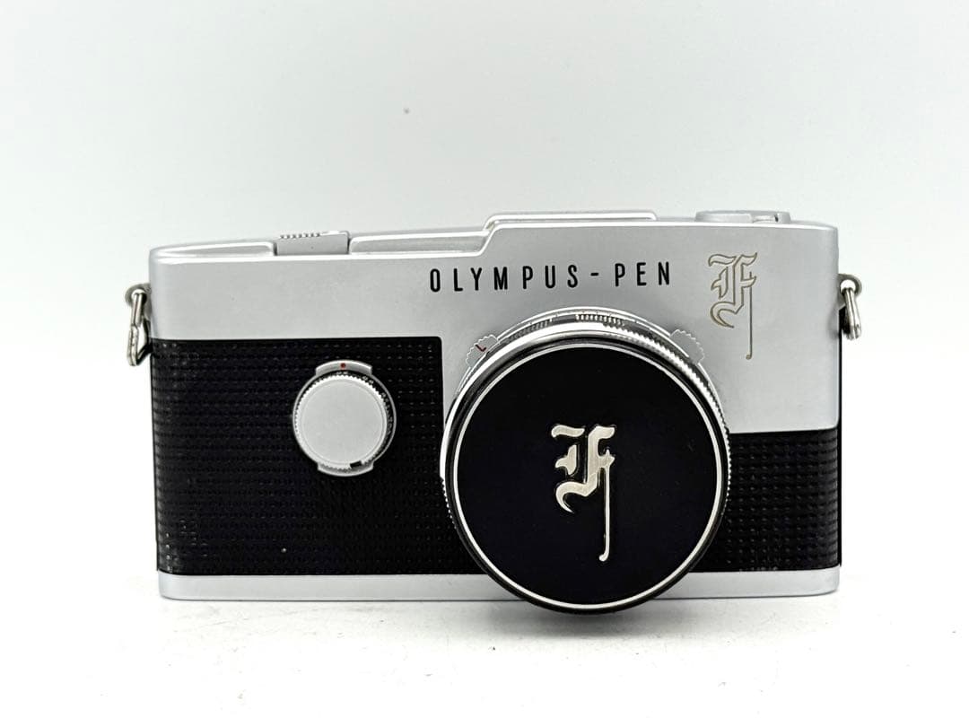 完動品】OLYMPUS PEN-F 花文字 + 標準レンズ ハーフカメラ オリンパス