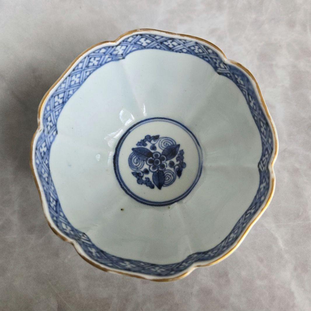 古伊万里 金彩 赤絵 染付 向付 江戸時代 骨董 金継ぎ アンティーク