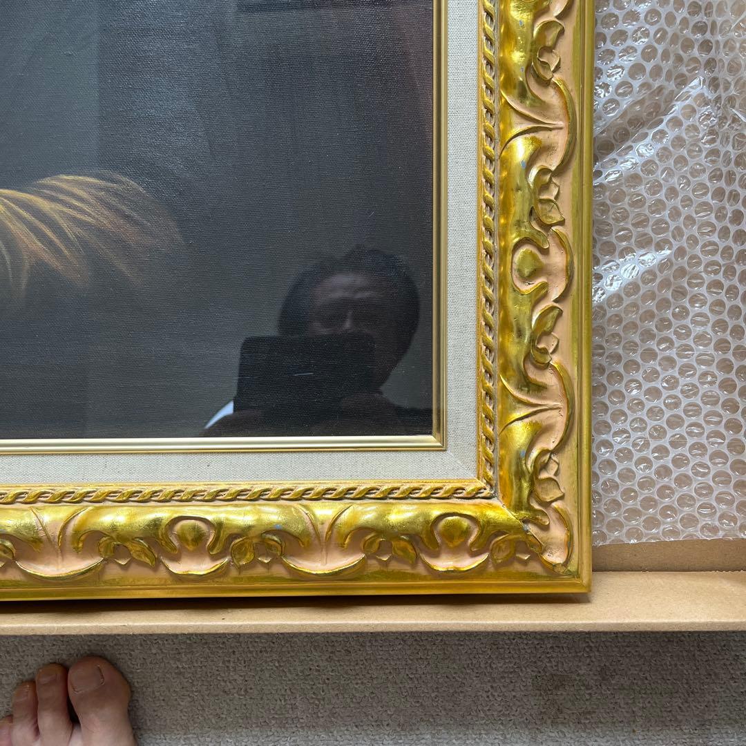 モナリザの模写油絵と額縁