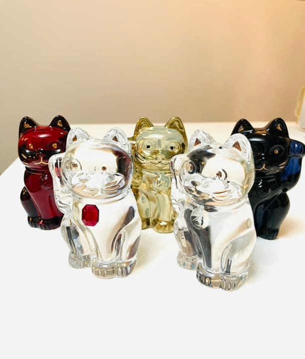 小売業者 バカラ 招き猫 美品 正規品】Baccarat バカラ 招き猫 クリア