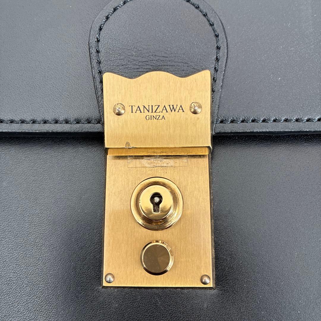TANIZAWA Ginza 黒 レザー ビジネスバッグ
