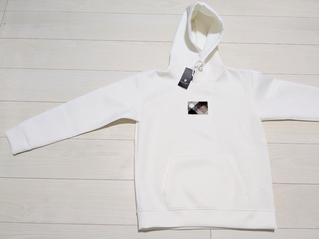 新品★ブラックレーベルクレストブリッジ ホワイト チェック パーカー フーディー