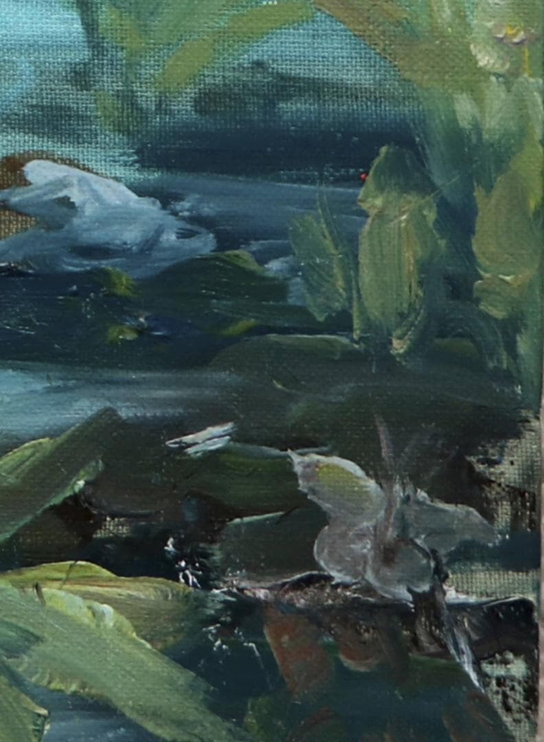 油絵, '尻尾で捕まえて\"