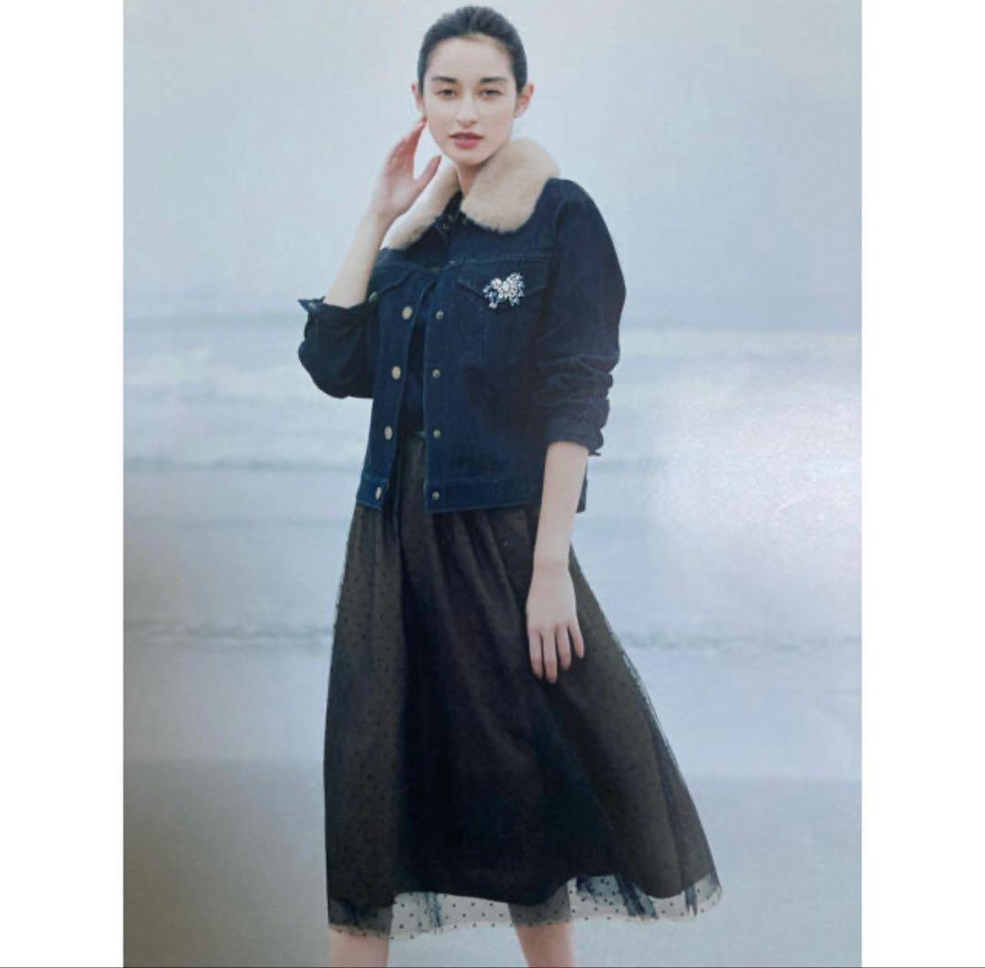 FOXEY ドット チュール スカート Cord Wabe 美品