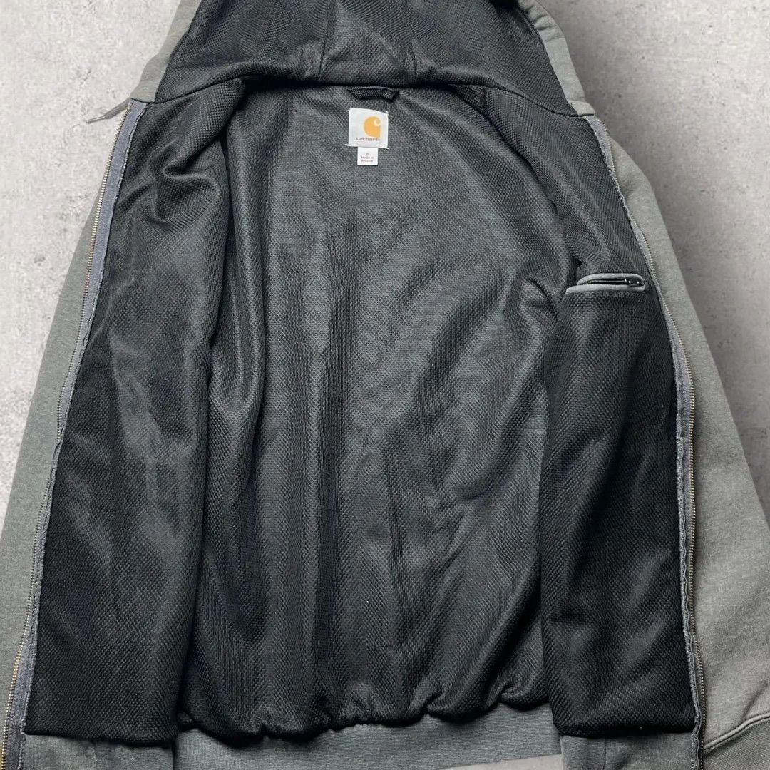 カーハート 裏サーマル ジップアップ パーカー ダブルフェイス グレー S