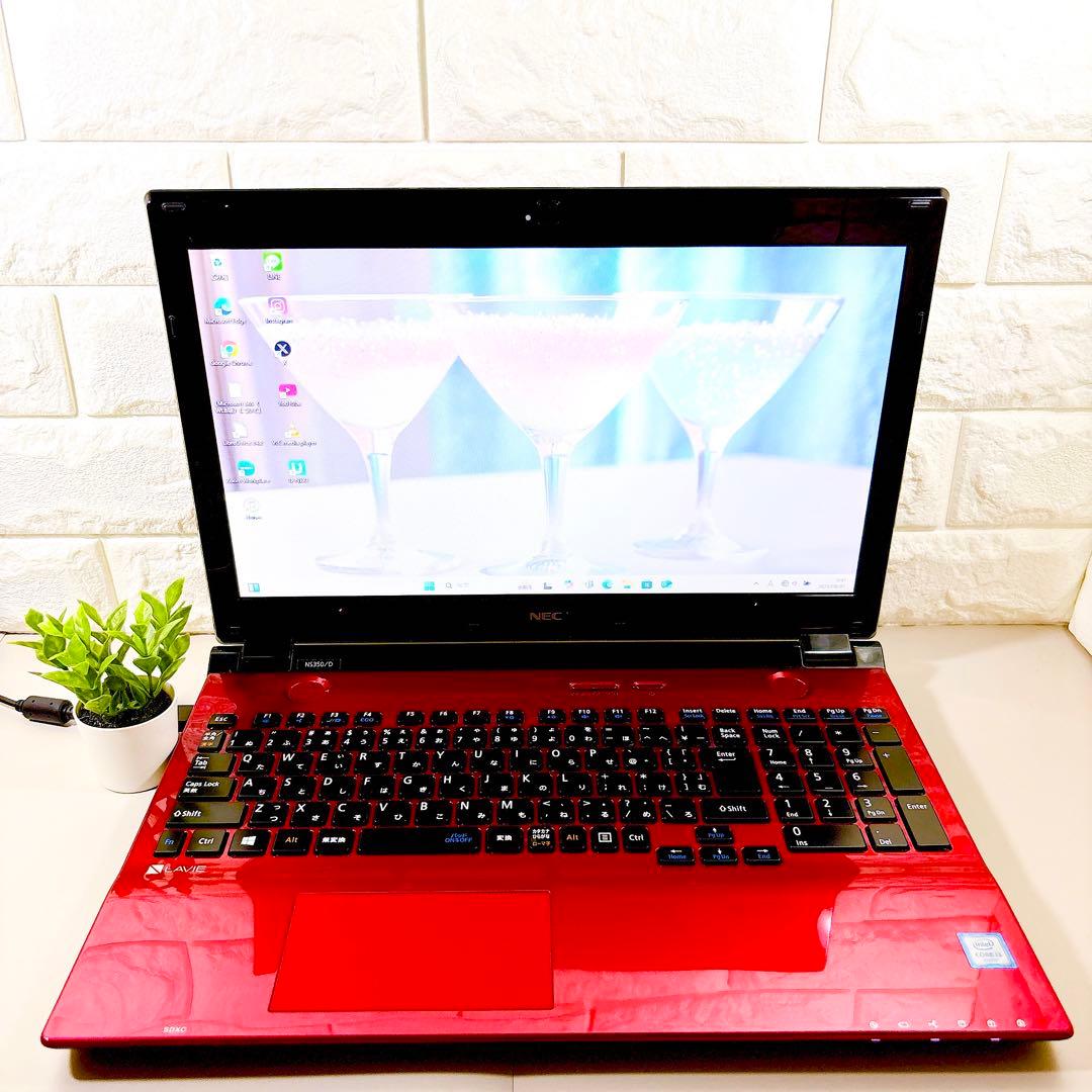 SSD搭載で快適✨カメラ メモリ8GB すぐ使える 薄型 ノートパソコン NEC