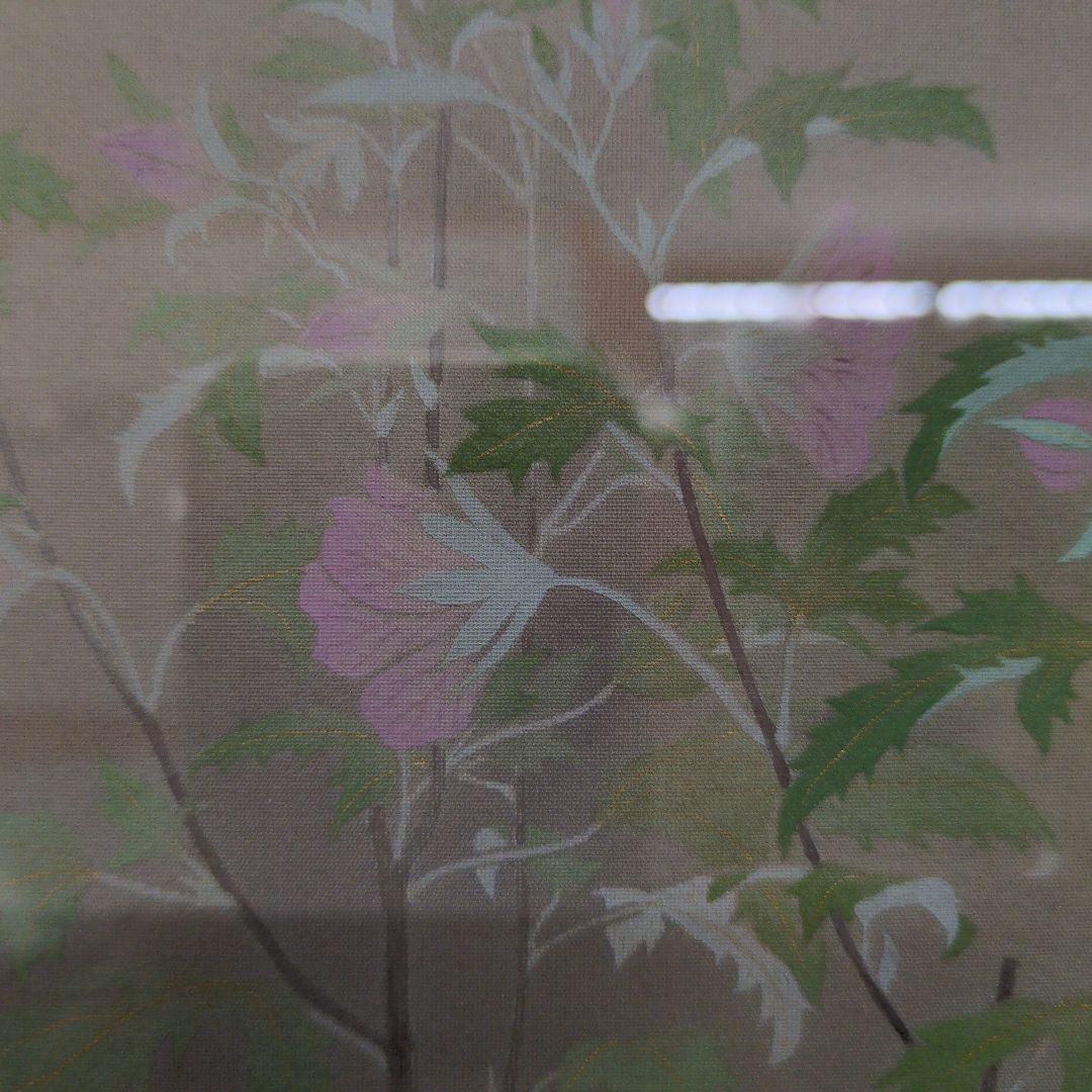 綺麗な日本画です。 繊細な花の絵 「アニソドンティア」木製額装　落款は「中川」