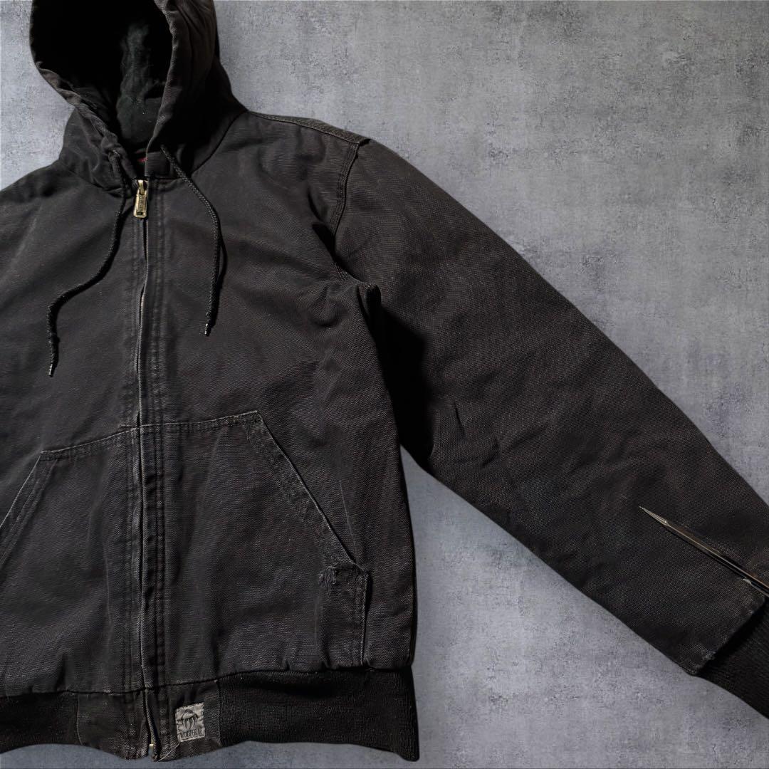 2301 古着WOLVERINEダック地アクティブジャケットソリッド墨黒アメカジ