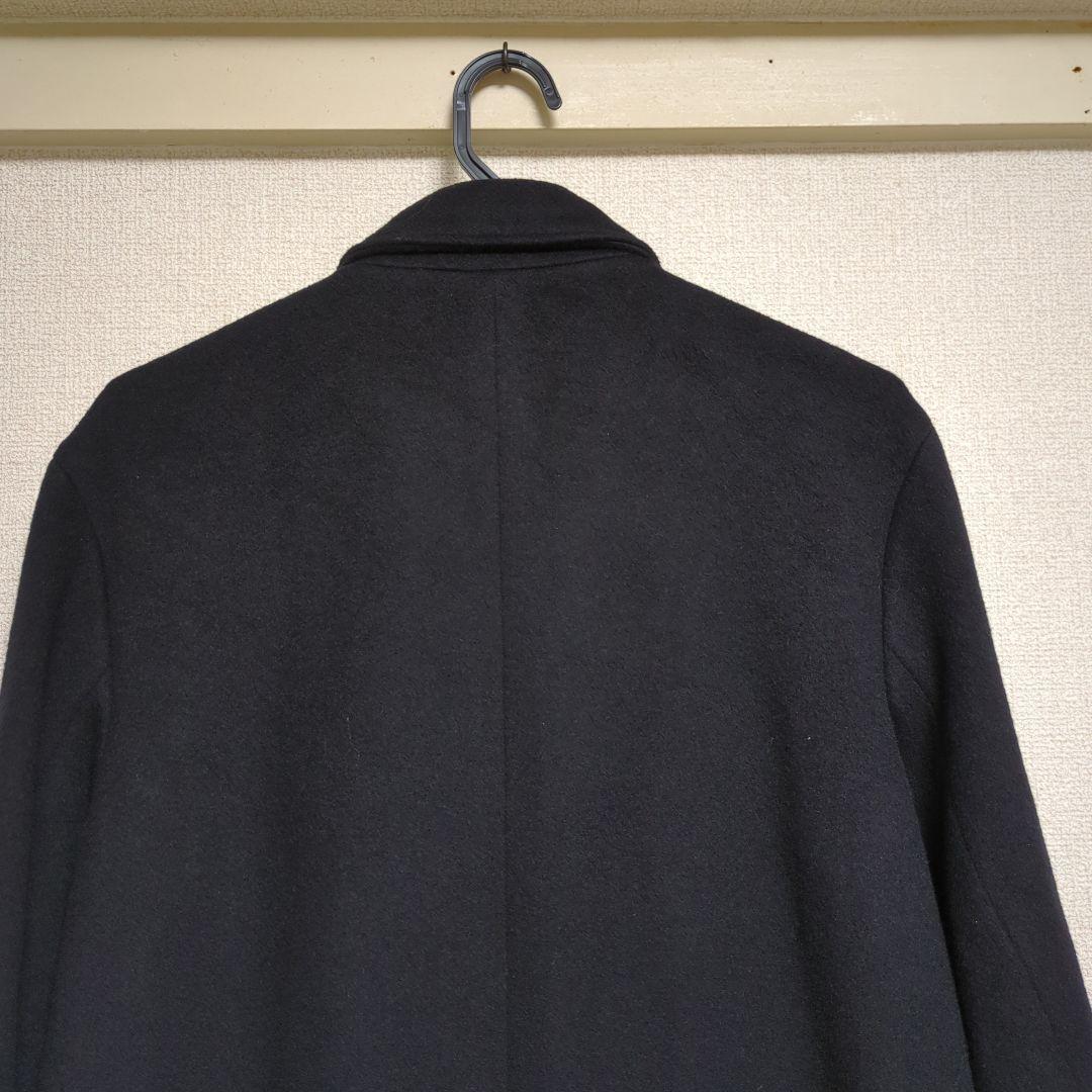 美品 オンワード jプレス チェスターコート 黒 クリーニング済 上品