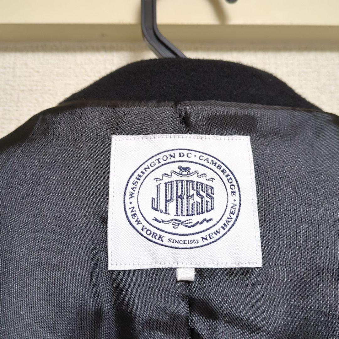 美品 オンワード jプレス チェスターコート 黒 クリーニング済 上品