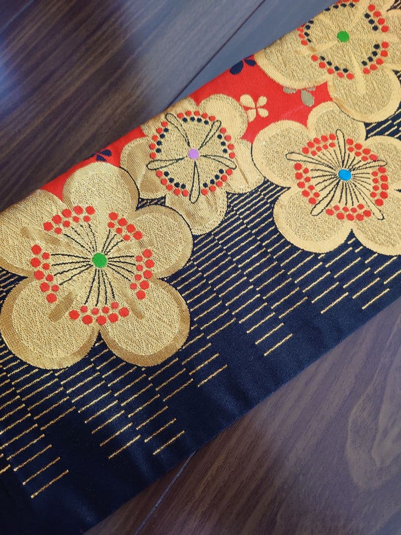 七五三　ハーフ成人式　ジュニア帯　大人用袋帯からの作り帯　1点物