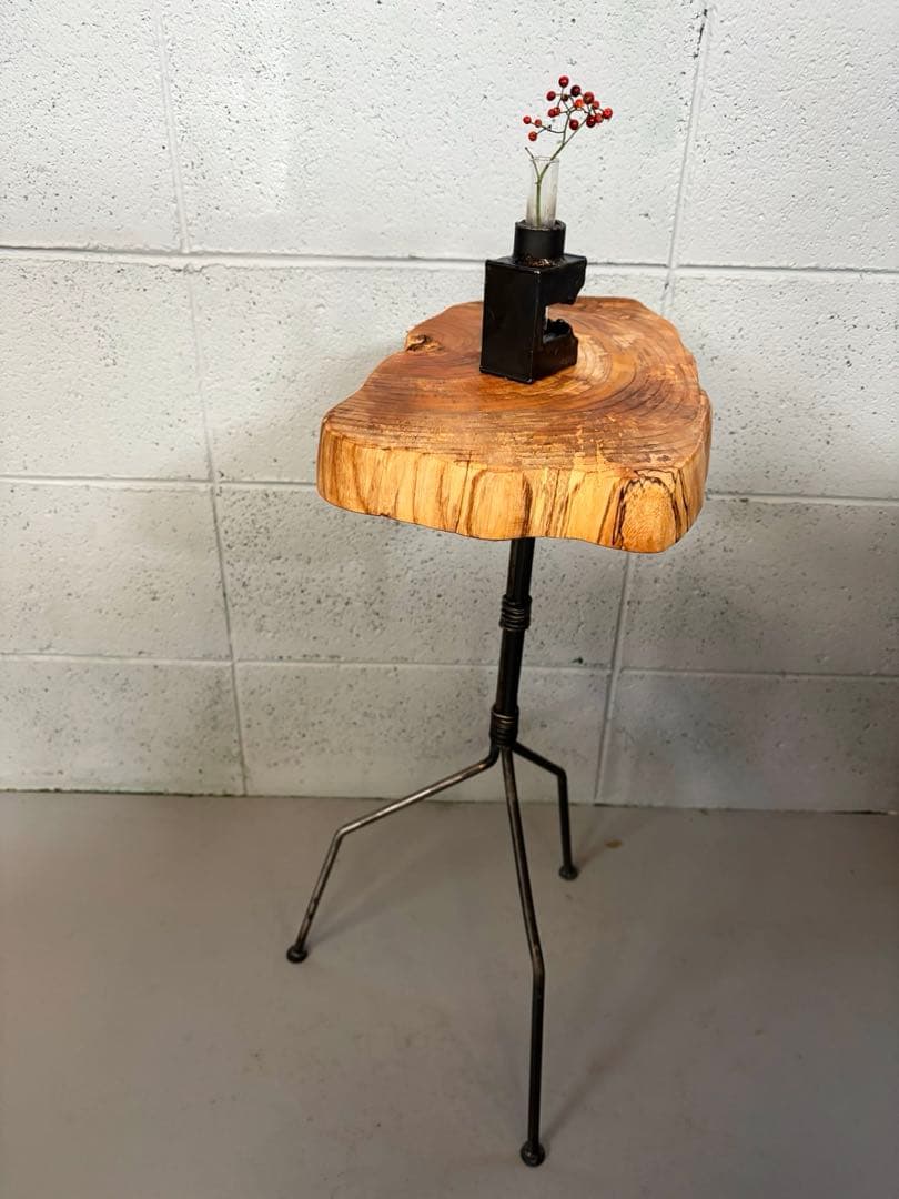 無垢材サイドテーブル　コーヒーテーブル　ナイトテーブル　観葉植物置き台