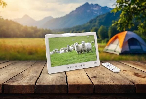 防水14インチフルセグDVD防水性能、キッチンお風呂等アウトドアで車でDVDTV